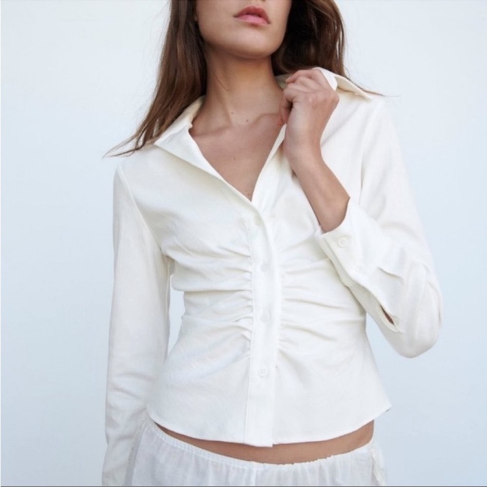 SUPPLY & DEMAND WHITE BUTTON DOWN LONG SLEEVE SIZE LARGE